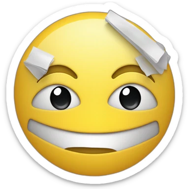 Smiley triste enleve un masque de théâtre sticker