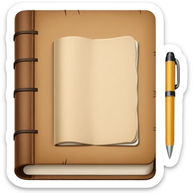 beige journal sticker