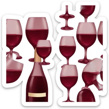 Wine red aesthetic emojis  sticker