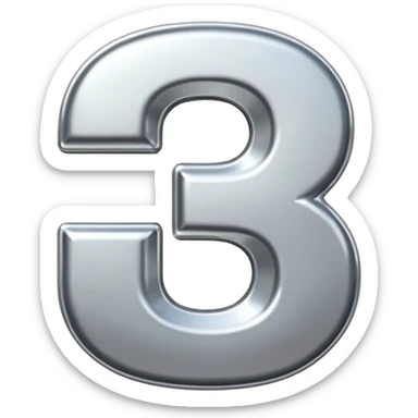 The number thirty two sticker