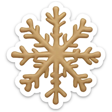 Beige snowflake  sticker