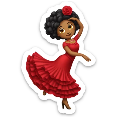 flamenco dancer woth castagnettes sticker