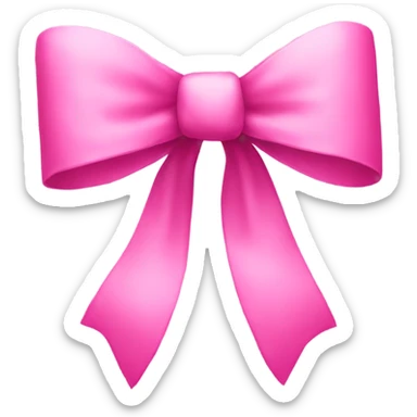 Pink bow sticker