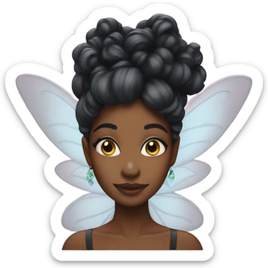 beautiful black fairy sticker