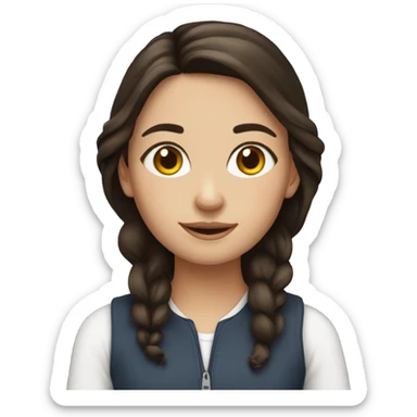 brunette girl with mscbook sticker