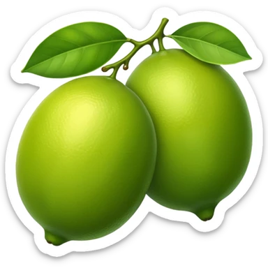 2 green lemons sticker