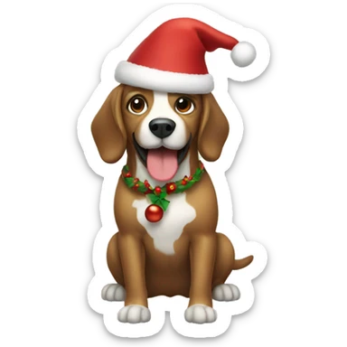 christmas dog  sticker