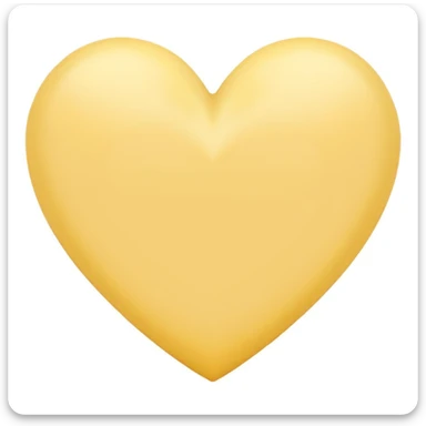 Pastel yellow heart sticker