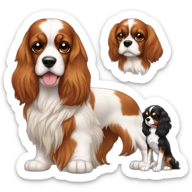 Rambo with cavalier king charles sticker