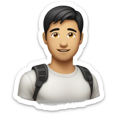 Asian guy Hispanic girl in love sticker