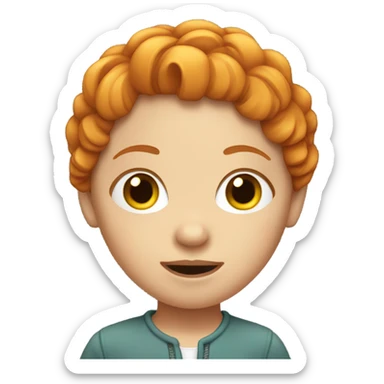 ginger girl with a massive head sticker