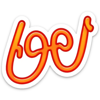 Neon signboard word "hot" sticker