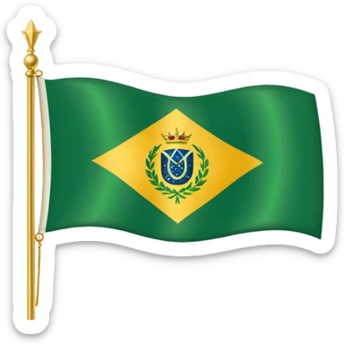 Crie um emoji da bandeira do Imperio do brasil sticker