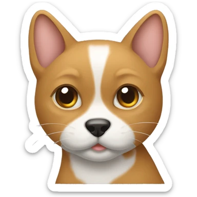 Mixto de gato y perro  sticker