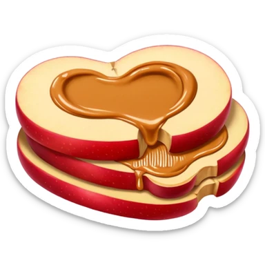 apple slices with peanutbutter sticker