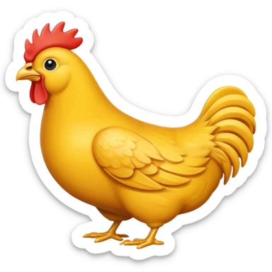 yellow chicken paw or claw classic emoji style sticker