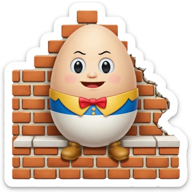 humpty dumpty Nursery Rhyme Character sticker