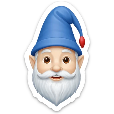 garden ornamental gnome blue sticker