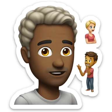 Asking my friend if he’s with his wife sticker