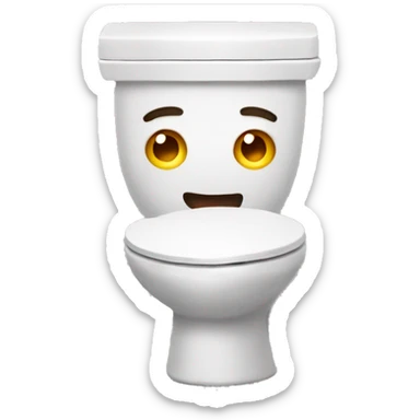 toilet with head  sticker