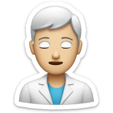 an HR person ,headache sticker