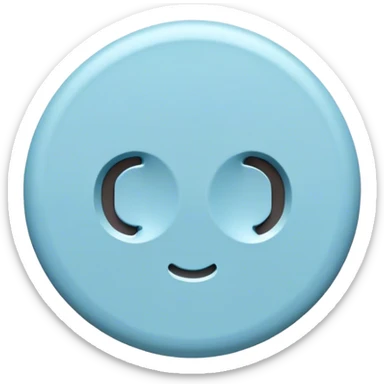 One light blue sewing button  sticker