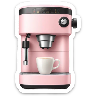 Light Pink coffee machine  sticker
