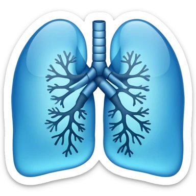 lungs blue sticker