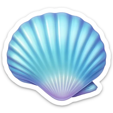 Light blue seashell sticker