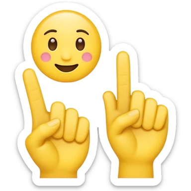 Emoji waving their pointer finger back-and-forth sticker