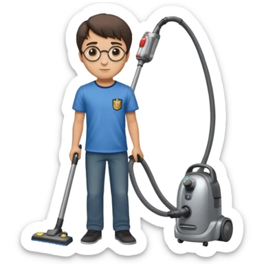 Harry Potter is vacuum cleaning the room sticker