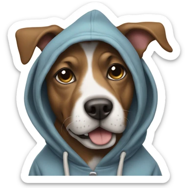 Dog wearing Hoodies  sticker