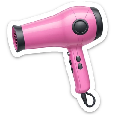 pink hair dryer sticker