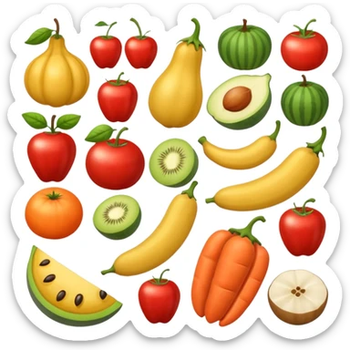 one photo with food like catalog cards from delivery  sticker