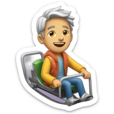 a person a roller coaster sticker