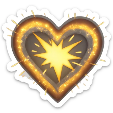 Heart with sparks  sticker