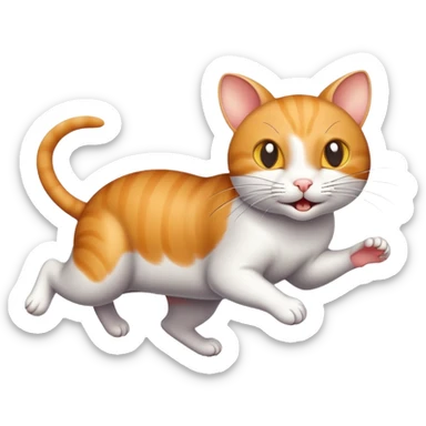 cat chase mouse sticker