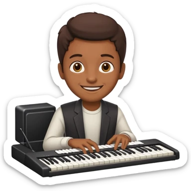 keyboardist at keyboard sticker