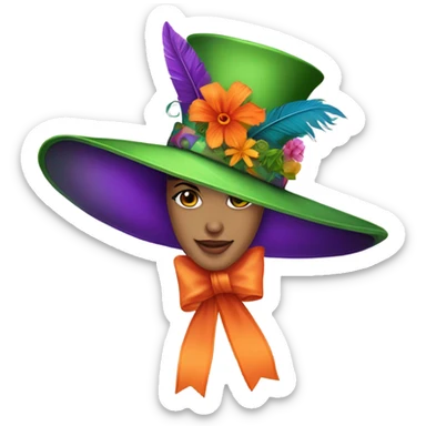 mad hatter hat sticker