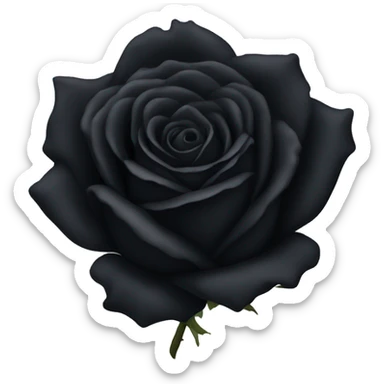 Black rose sticker