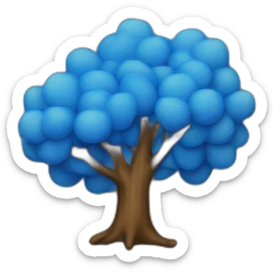blue tree on check sheet sticker