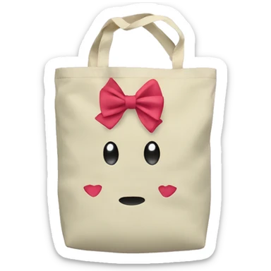 Canva tote bag with bows on it sticker