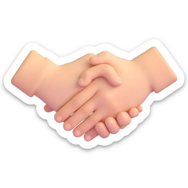 handshake, two hands, neutral background sticker
