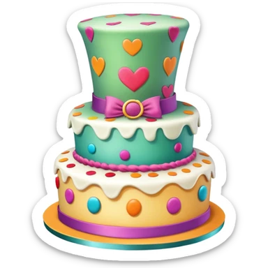 Mad hatter’s unbirthday cake sticker
