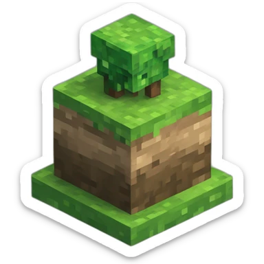 Minecraft-block-d’herbe sticker
