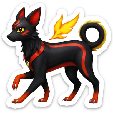 Luxray-Umbreon-Houndoom-Pokémon-Fakémon-hybrid-creature sticker