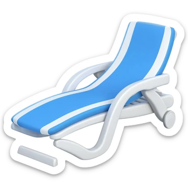 blue and white spa loungers sticker