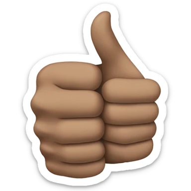 Thumbs up mirrored  sticker