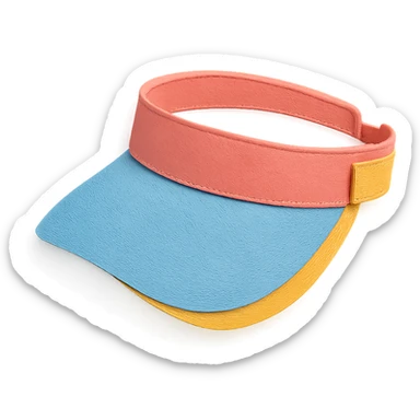 simple and colorful sun visor with paper-craft style sticker