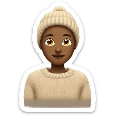 cozy beige sweater sticker